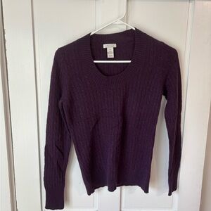 Cable & Gauge Deep Purple Crew Neck Sweater
